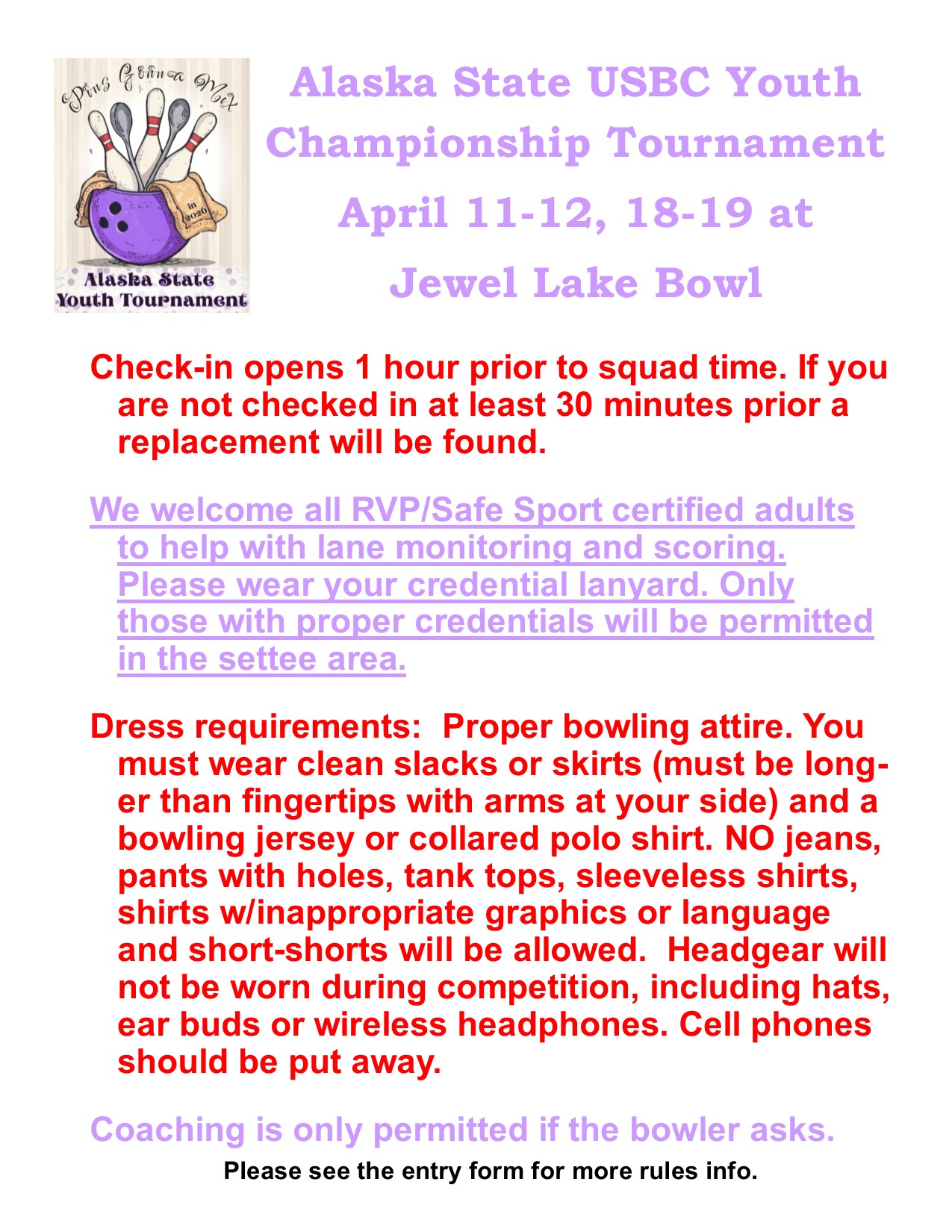 Alaska State Youth 2026 flyer